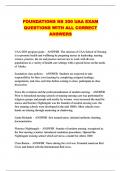  FOUNDATIONS NS 300 UAA EXAM QUESTIONS WITH ALL CORRECT ANSWERS