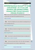 ECP3704 Final Exam Review 1-27 EXAM  2 28-55 EXAM 1 56-75 CH 6 HW  Questions with Detailed Verified  Answers &lpar;100&percnt; Correct Answers&rpar;  &sol;Already Graded A&plus; 