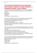 ATI NUTRITION RETAKE EXAM 2025 &vert;QUESTIONS WITH CORRECT ANSWERS &vert; ALREADY GRADED A&plus; &vert; PROFESSOR VERIFIED &vert; LATEST VERSION