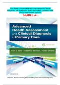 Test Bank&comma; Advanced Health Assessment & Clinical Diagnosis 6th Edition by Dains 2025-2026&period; Questions with correct and verified answers&period; GRADED A&plus;&period;