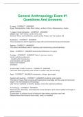 General Anthropology Exam &num;1  Questions And Answers 