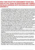 WGU C909 OBJECTIVE ASSESSMENT EXAM 2024-2025 ACTUAL EXAM 100 QUESTIONS AND CORRECT DETAILED ANSWERS WITH RATIONALES-ALREADY GRADED A&plus;