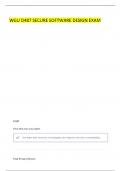 D487 - SECURE SOFTWARE DESIGN QUESTIONS WITH ANSWERS