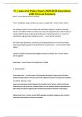 FL Laws and Rules Exam 2025&sol;2026 Questions with Correct Answers