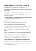 Abeka American Literature units 8-12 questions and answers