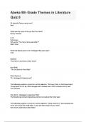 Abeka 9th Grade Themes in Literature Quiz 8 questions and answers