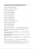 Abeka 8th Grade Spelling Questions and answers