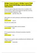 Bridge Course Exam 1&comma; Bridge Course Final Exam&comma; SonicWall Bridge Course Questions And Answers&period;docx