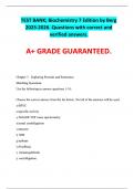 TEST BANK&semi; Biochemistry 7 Edition by Berg 2025-2026&period; Questions with correct and verified answers&period;  A&plus; GRADE GUARANTEED&period;