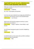 SonicWall Network Security Administrator &lpar;SNSA&rpar; Exam Questions And Answers&period;docx