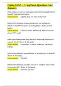Online SNSA &ndash; Craig Exam Questions And Answers&period;docx