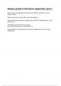 Abeka grade 8 literature appendix questions and answers