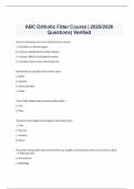 ABC Orthotic Fitter Course &vert; 2025&sol;2026 Questions&vert; Verified