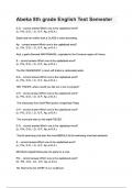 Abeka 8th grade English Test Semester questions and answers
