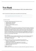 Test Bank for Applied Pharmacology for the Dental Hygienist&comma; 10th Edition by Elena Bablenis Haveles &vert; Complete 2025&ndash;2026 Dental Hygiene Pharmacology Test Bank with Verified Questions and Answers