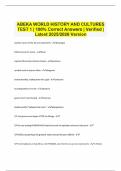 ABEKA WORLD HISTORY AND CULTURES TEST 1 &vert; 100&percnt; Correct Answers &vert; Verified &vert; Latest 2025&sol;2026 Version