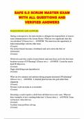 SAFE 6&period;0 SCRUM MASTER EXAM WITH ALL QUESTIONS AND VERIFIED ANSWERS&period;