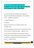 CLC 046 EXAM 2024&sol;2025 Exam  Questions and Corresponding Answers  with Surety of 100&percnt; Pass Mark