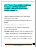 CLC Practice Exam &num;9 2024&sol;2025 Exam  Questions with Detailed Verified  Answers &lpar;100&percnt; Correct Answers&rpar; &vert;  Already Graded A&plus;