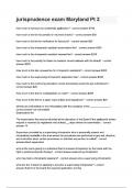 jurisprudence exam Maryland Pt 2 questions and answers