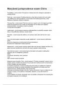 Maryland jurisprudence exam Chir