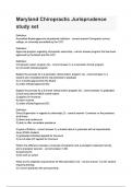Maryland Chiropractic Jurisprudence study set