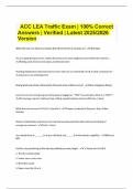 ACC LEA Traffic Exam &vert; 100&percnt; Correct Answers &vert; Verified &vert; Latest 2025&sol;2026 Version
