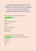 NUR265 &vert; NUR 265 EXAM 1&vert; EXAM 2 &vert; EXAM 3 & EXAM 4 &vert; ADVANCED CONCEPTS OF MEDICAL SURGICAL NURSING EXAM &vert; QUESTIONS AND CORRECT ANSWERS RATED A&plus; &vert; 2025&sol;2026 GUIDE &vert; GALEN