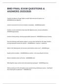 BMD FINAL EXAM QUESTIONS & ANSWERS 2025&sol;2026