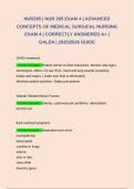 BUNDLE FOR NUR265 &vert; NUR 265 EXAM 3 & EXAM 4 &vert; ADVANCED CONCEPTS OF MEDICAL SURGICAL NURSING EXAM 3 & EXAM 4 &vert; CORRECTLY ANSWERED A&plus; &vert; GALEN &vert; 2025&sol;2026 GUIDE