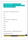NSC 209 Exam 1 2024&sol;2025 Exam  Questions and Detailed Answers &vert; Get it  100&percnt; Correct Answers