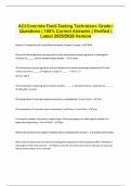 ACI Concrete Field-Testing Technician- Grade I Questions &vert; 100&percnt; Correct Answers &vert; Verified &vert; Latest 2025&sol;2026 Version