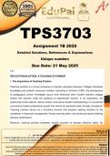 TPS3703 Assignment 1B &lpar;COMPLETE ANSWERS&rpar; 2025 - DUE 21 May 2025