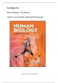 Test Bank For Human Biology 17th Edition By&colon; Sylvia Mader &vert; All Chapters &vert; Latest Edition