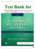 Test Bank &ndash; Toward Healthy Aging&comma; 11th Edition Chapters Covered&colon; 1&ndash;36 &lpar;All Chapters&rpar;&comma; 2026&sol;2027&comma; gerontological nursing&comma; aging studies&comma; and healthcare exam prep&period;