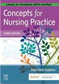 Test Bank For Concepts for Nursing Practice 3rd Edition By Jean Foret Giddens &vert; &vert; 9780323581936 &vert; Chapter 1-57 &vert; Complete Questions And Answers A&plus;