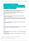 Gold Coast 45 Hour Exam Questions&lpar;exam version H 2025 Graded A&plus;&semi;Answer key