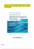 Test Bank for Brunner & Suddarth's Textbook of Medical-Surgical Nursing&comma; 15th Edition &lpar;Hinkle&comma; 2024&rpar;&vert; chapter 1-68 Latest Test Bank 100&percnt; Veri&filig;ed Answers
