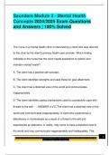 Saunders Module 3 - Mental Health  Concepts 2024&sol;2025 Exam Questions  and Answers &vert; 100&percnt; Solved