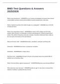 BMD Test Questions & Answers 2025&sol;2026