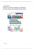 Solution Manual & Test Bank For Financial Accounting for Managers &colon; 2024 Release by Wayne Thomas&vert; All Chapters &vert; Latest Edition 