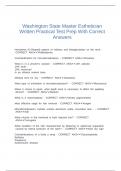 Washington State Master Esthetician Written Practical Test Prep With Correct Answers