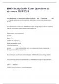 BMD Study Guide Exam Questions & Answers 2025&sol;2026
