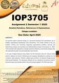 IOP3705 Assignment 2 &lpar;COMPLETE ANSWERS&rpar; Semester 1 2025  - DUE April 2025