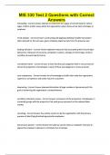 MIE 330 Test 2 Questions with Correct Answers