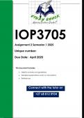 IOP3705 Assignment 2 &lpar;QUALITY ANSWERS&rpar; Semester 1 2025