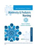  Introductory Maternity and Pediatric Nursing 5th Edition by Hatfield &ndash; Test Bank Practice Questions with Answers
