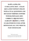 KAPPA ALPHA PSI - CUMULATIVE TEST - 1 EXAM  2025 LATEST NEWEST UPDATE WITH ACTUAL QUESTIONS AND DETAILED VERIFIED ANSWERS WITH RATIONALES &lpar;100&percnt; CORRECT&rpar; &sol;&sol;BRAND NEW&excl;&excl; &sol;ALREADY GRADED A&plus; WITH GUARANTEED SUCCESS AFTER DOWNLOAD &lpar;ALL YOU NEED TO PASS YOUR EXA