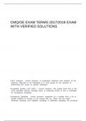 CMQ&sol;OE Exam Terms 2017&sol;2018