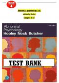 Abnormal Psychology 18th Edition by Hooley&comma; Nock&comma; Butcher -All Chapters 1-17 &vert; TEST BANK